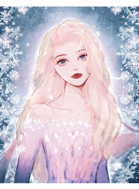 灰姑娘公主手绘填色涂鸦油彩画