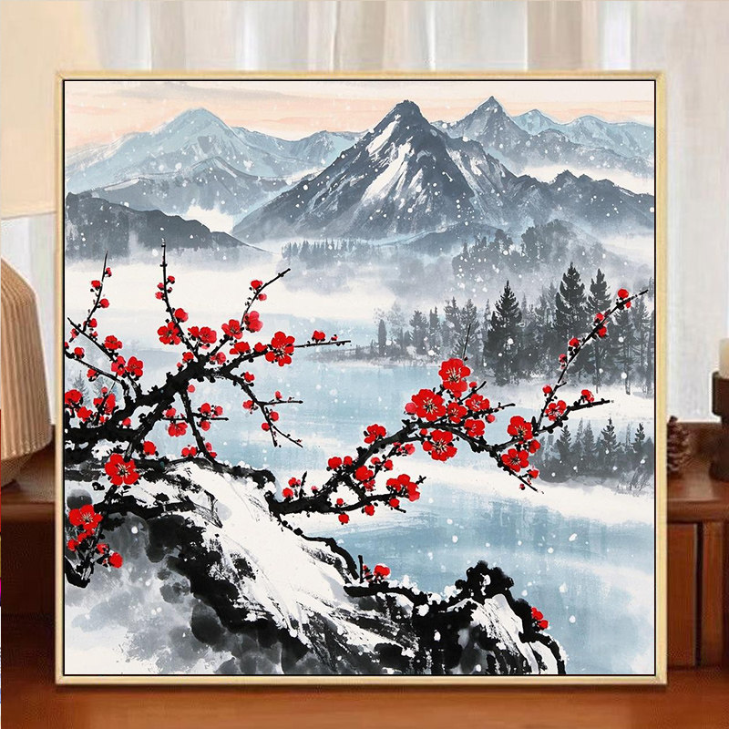大本营diy数字画梅兰竹菊四君子