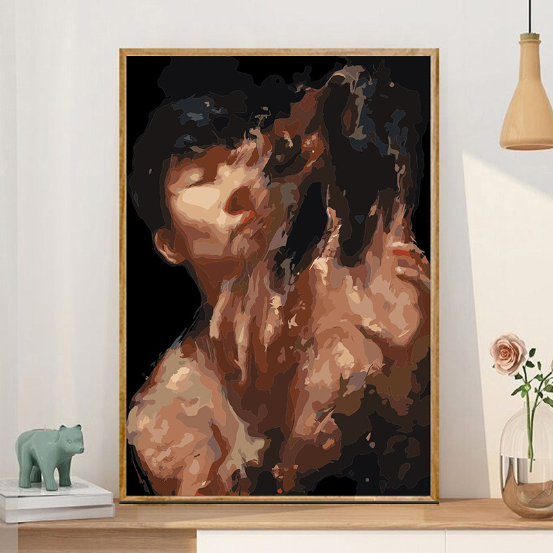 JJ林俊杰巡回演唱会定制数字油画diy手工涂色油彩画 歌手明星挂画