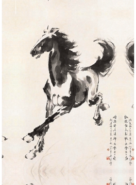 diy大本营徐悲鸿骏马填充油彩画
