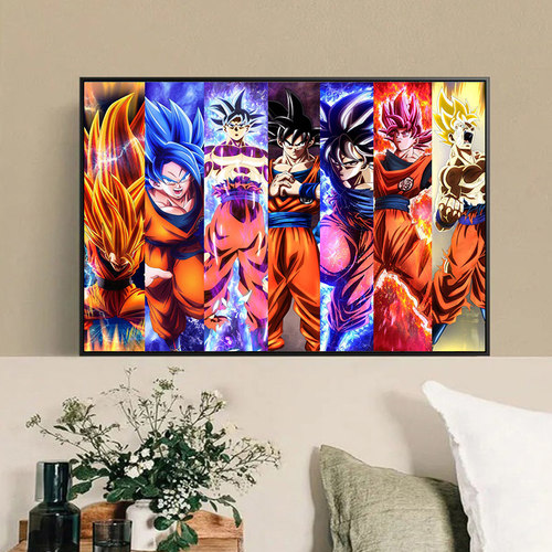 帅酷七龙珠diy手绘填色丙烯油画
