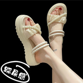 女款 时尚 外穿2025年夏季 踩屎感凉鞋 新款 厚底松糕跟两穿凉拖鞋 女鞋