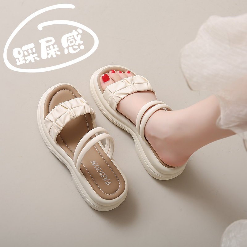 达夫妮新款两穿凉鞋女外穿