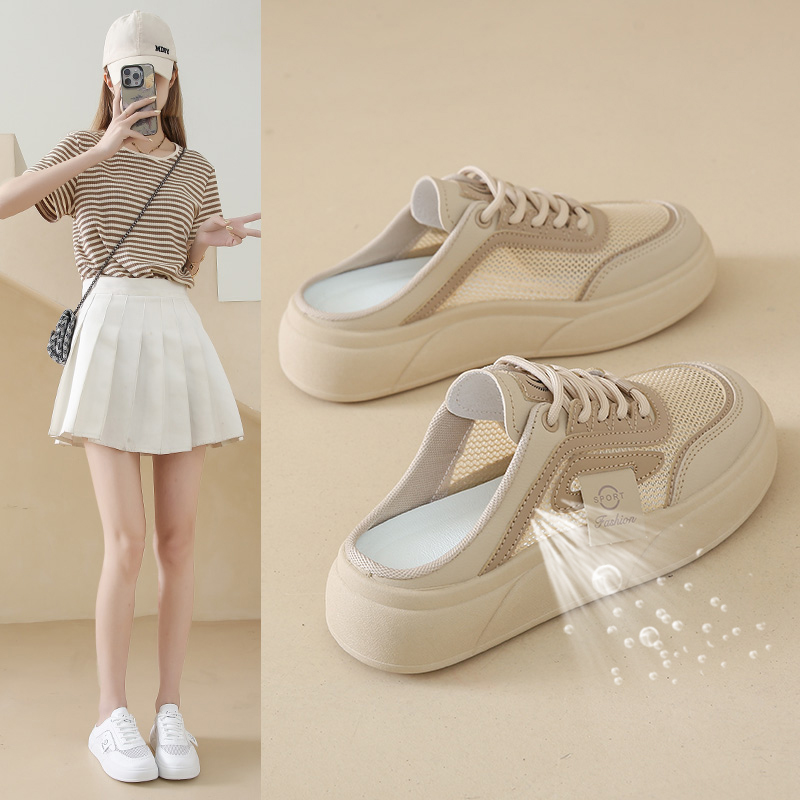 杨幂同款软底包头半拖女