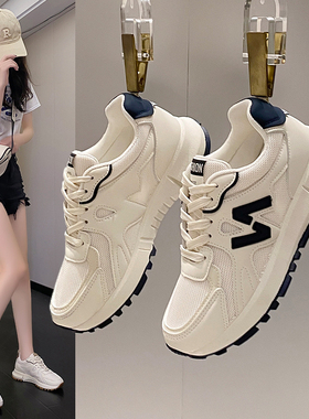 n字运动鞋女34小码阿甘鞋2026爆款秋季超火老爹鞋百搭学生跑步鞋