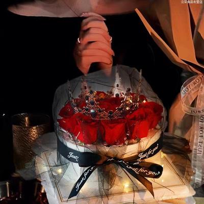 玫瑰鲜花蛋糕生日同城配送