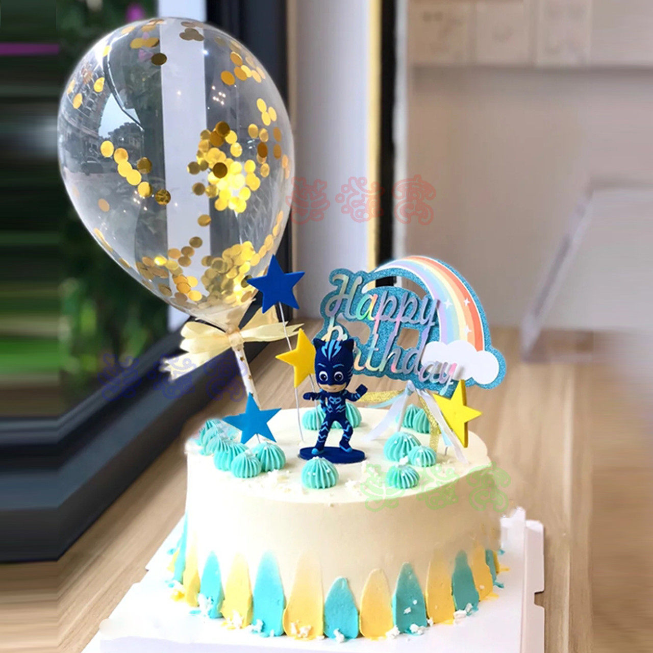 睡衣小英雄生日蛋糕网红定制儿童卡通男孩猫小子蛋糕全国同城配送