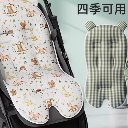 婴儿推车加厚保暖坐垫四季通用