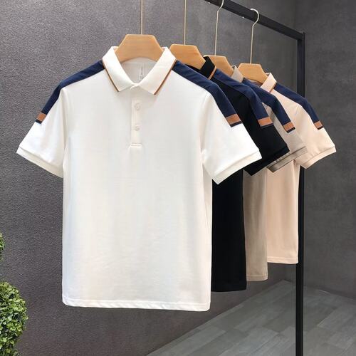夏季男士有领短袖T恤衫衬衫带领子tx休闲衣服男装宽松翻领polo衫 - 封面