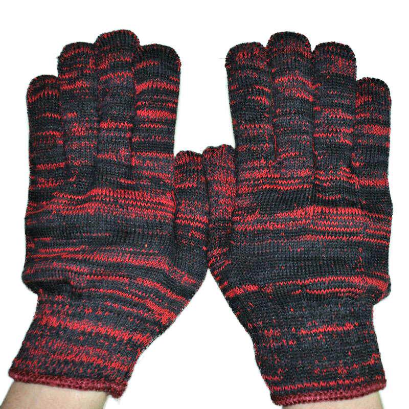 花色棉线手套劳保手套工作汽修手套保暖加厚手套棉纱耐磨手套包邮