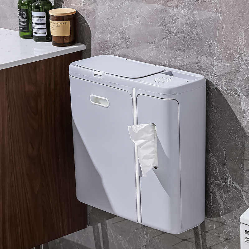 垃圾桶厕所卫生间带盖家用厨房壁挂式收纳纸篓挂壁防臭拉圾筒创意,家庭/个人清洁工具,垃圾桶,淘宝优惠券,粉丝福利购,淘宝优惠卷