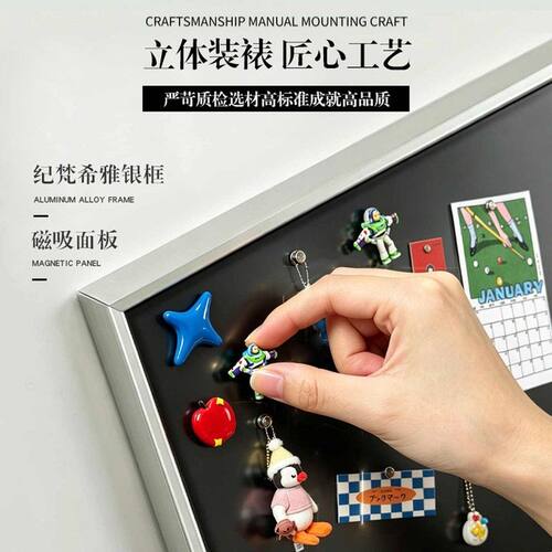 磁吸电表箱挂画拍立得照片收纳冰箱贴展示板装饰画现代简约玄关画