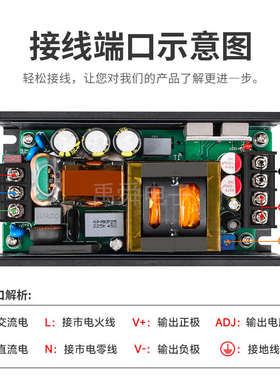 AC转DC12V20A 250W开关电源模块隔离稳压工控设备CE认证 LLC+PFC