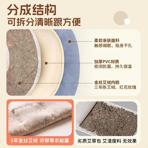 艾绒U型热水护颈袋颈椎专用热水袋注水暖水袋肩颈理疗挂脖热敷袋