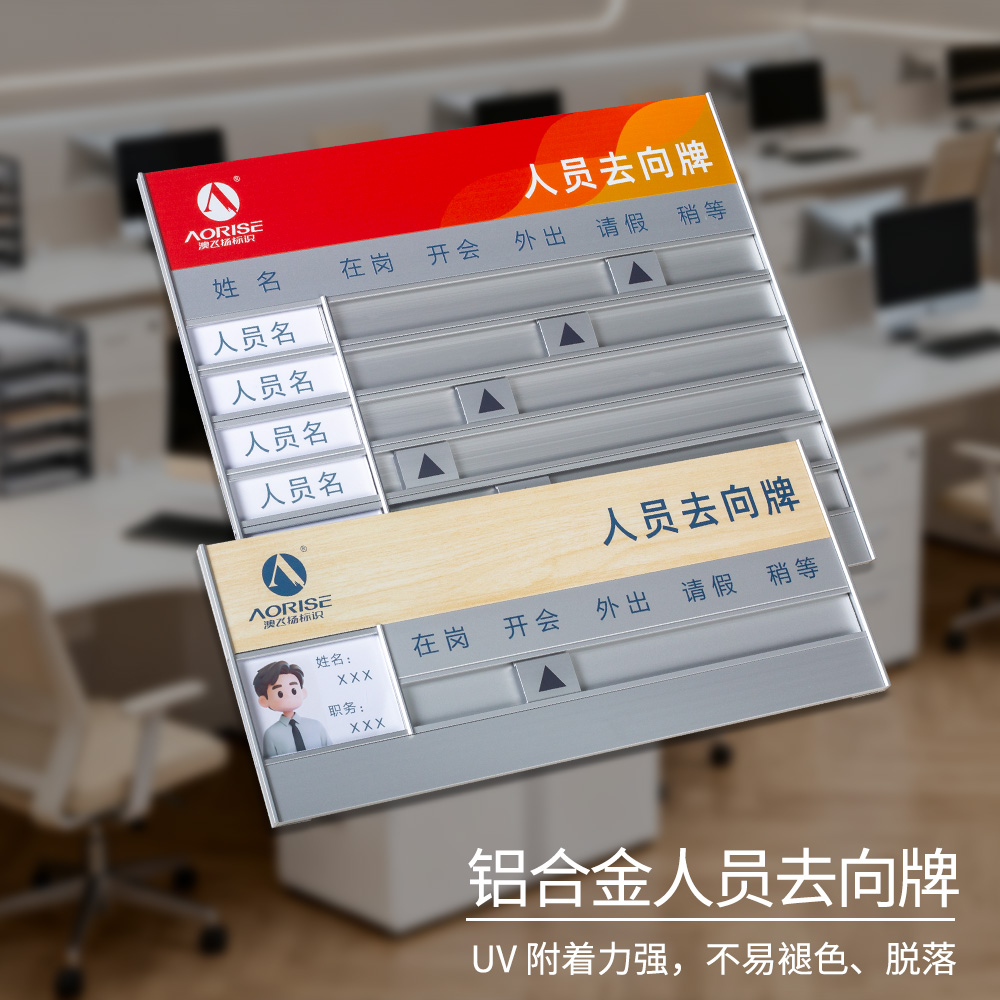 去向牌铝合金定制单位工作人员