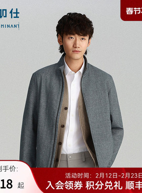 【100%棉】十如仕男生高级感立领夹克冬装拉链商务短款外套OW10