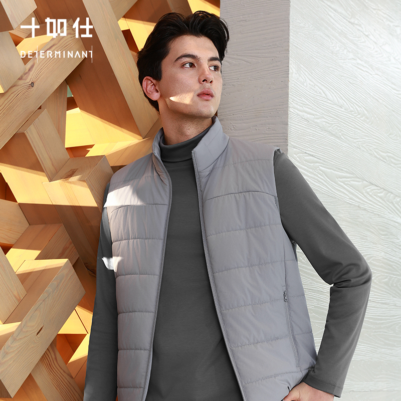 男士双面穿立领驼绒保暖马甲