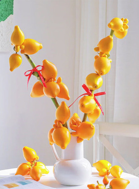 五代同堂黄金果鲜切枝水培植物招财鲜花喜庆年宵花插花客厅养室内