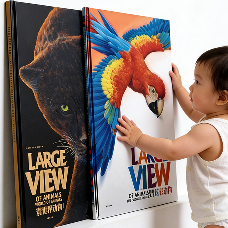 动物大书绘本法国地板儿童婴儿触摸早教书籍幼认知早教2岁宝宝书籍3