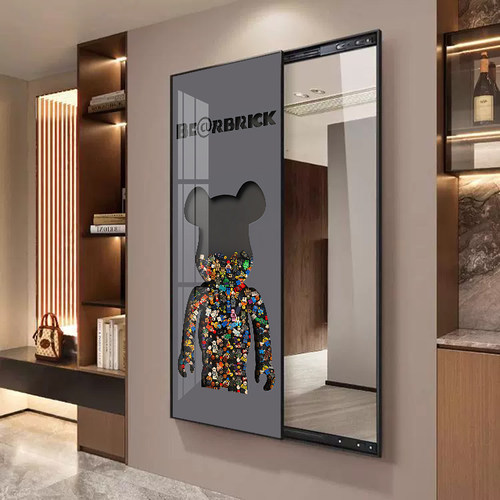 炫季隐藏式推拉玄关全身镜