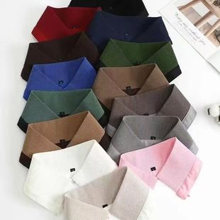 冬季 百搭男女通用羽绒服棉服假领子针织螺纹防脏领弹力可拆洗加厚