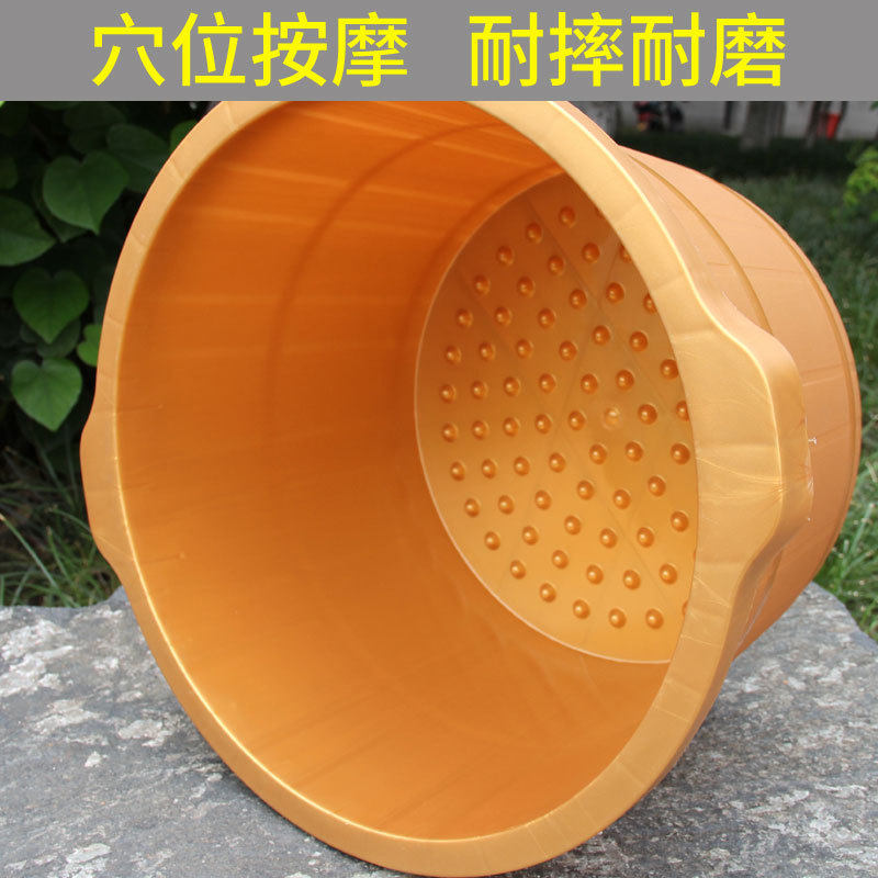 足浴盆加厚咖色家用足浴店脚底按摩耐用塑料泡脚盆足浴桶厂家