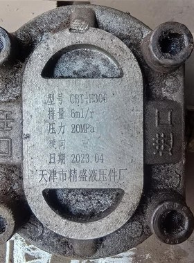 天津市精盛液压件厂 CBNz-F306 液压油泵齿轮泵全新