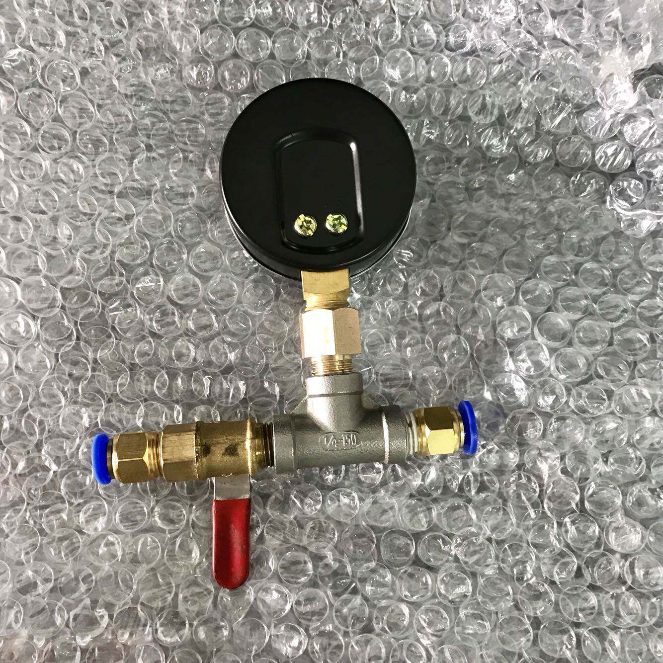 压力表 组合件 含pu管快插接头 压力100kpa 表径59.5mm 可测气 液