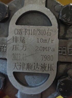 天津顺达液压 CBNs-F310/F310液压油泵齿轮泵