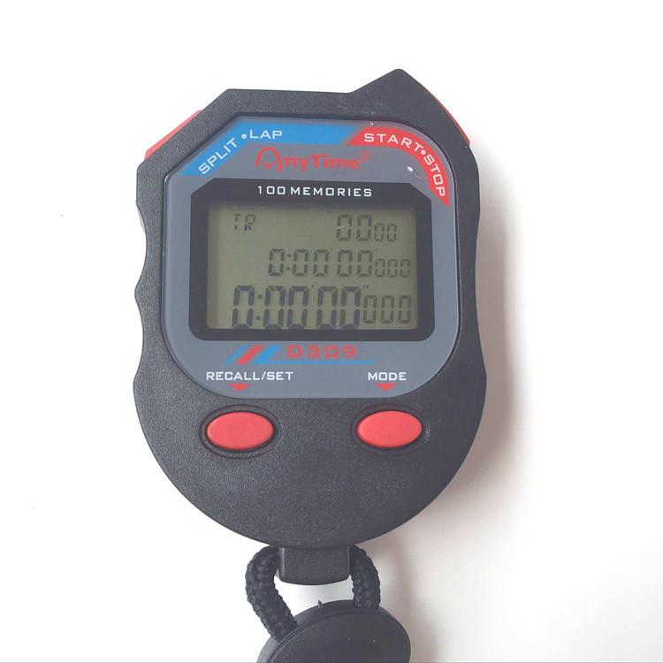 裁判运动秒表三排300道多功能电子防水秒表倒计时 精确千分之一秒