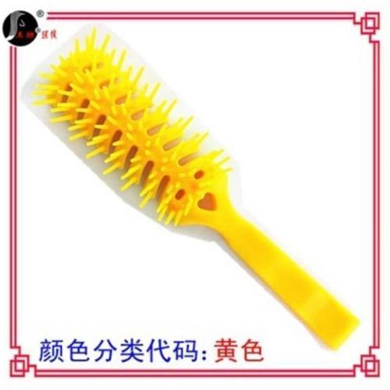 新品黑塑料梳梳头古老卷发梳多齿造型梳子硬齿彩排排骨假发按