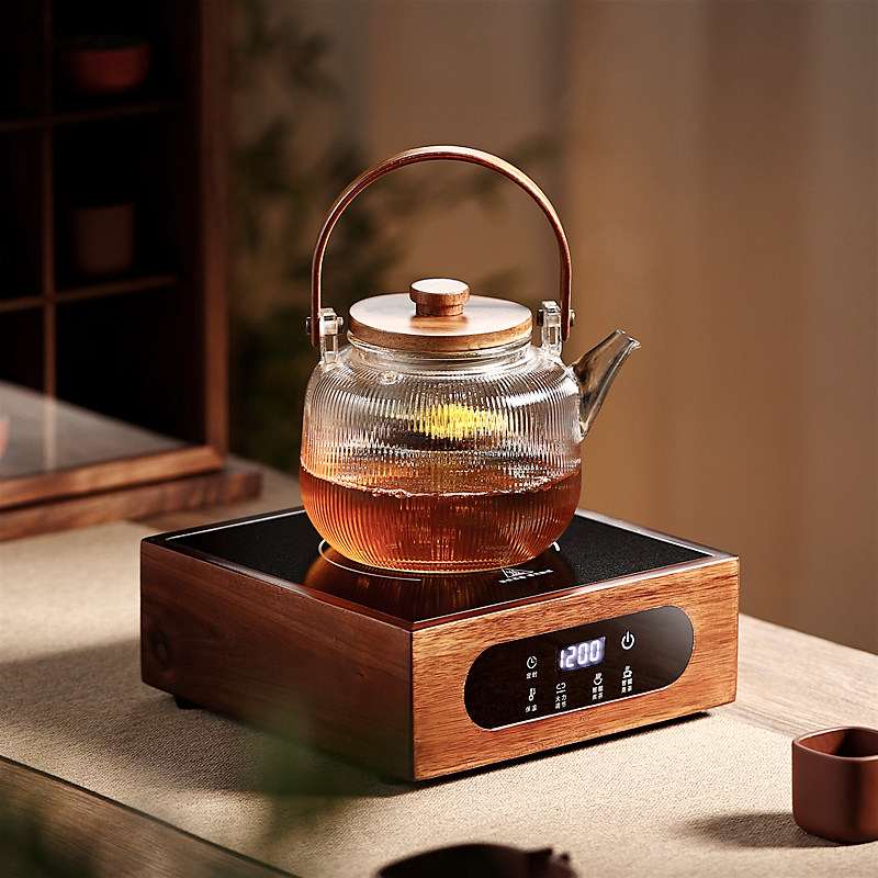 福也胡桃木不挑壶电陶炉煮茶器