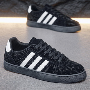 休闲运动男士CL红底休闲鞋精神社会小伙板鞋时尚潮流真超纤皮鞋小