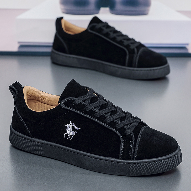 休闲运动男士CL红底休闲鞋精神社会小伙板鞋时尚潮流磨砂皮鞋小白