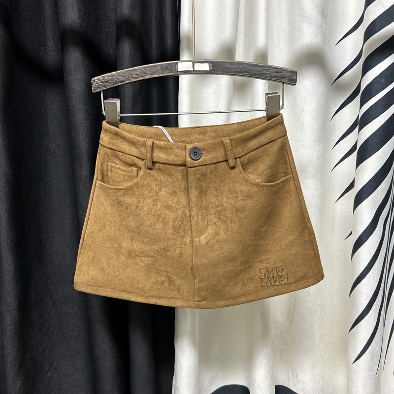 咖色气质显瘦包臀西装半身短裙女