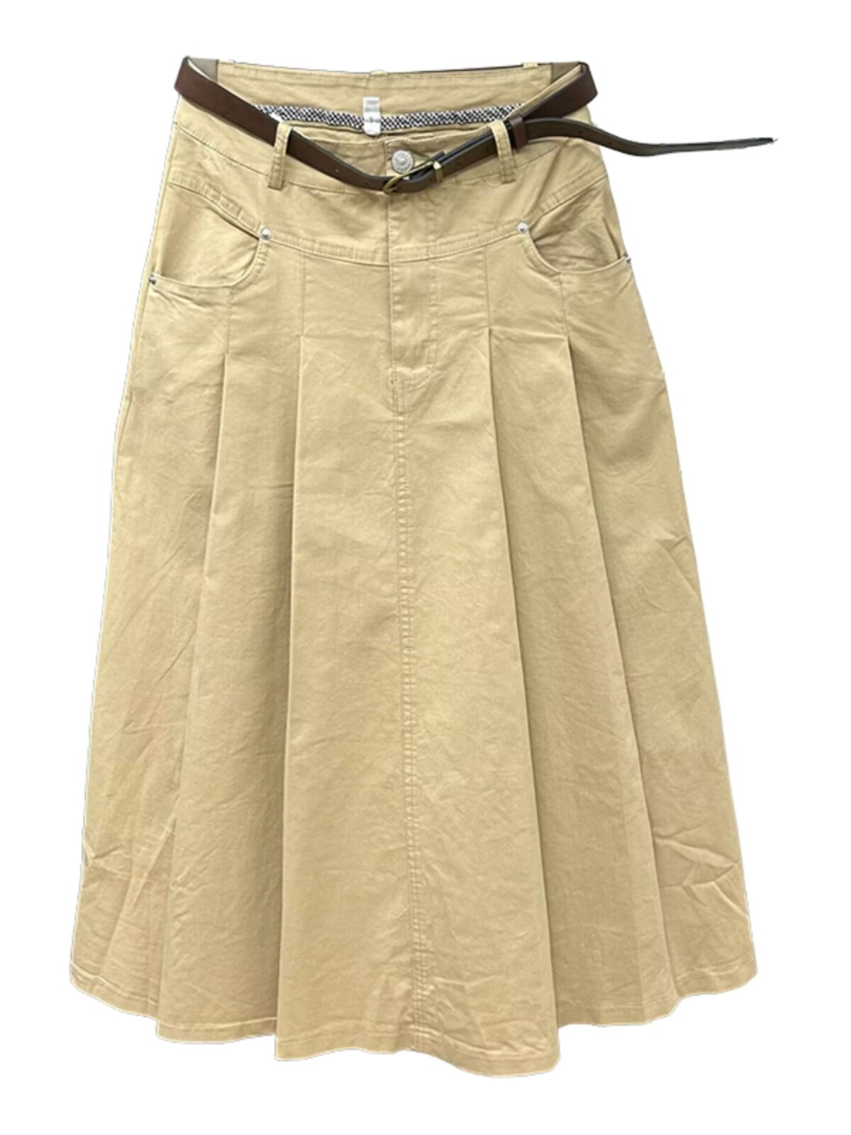 Spring/Summer 2025 Must-Have: Pleated Denim Midi Skirt for Petite Fashionistas! - Product image 5
