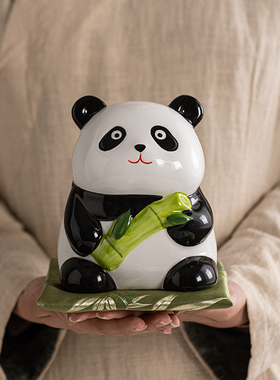网红熊猫存钱罐2025新款可进可出大人儿童男女孩大号容量储蓄钱罐