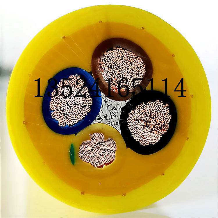 pur聚氨酯耐磨防老化4芯4/6/8/10/16/25抗拉斗轮机起重机卷筒电缆