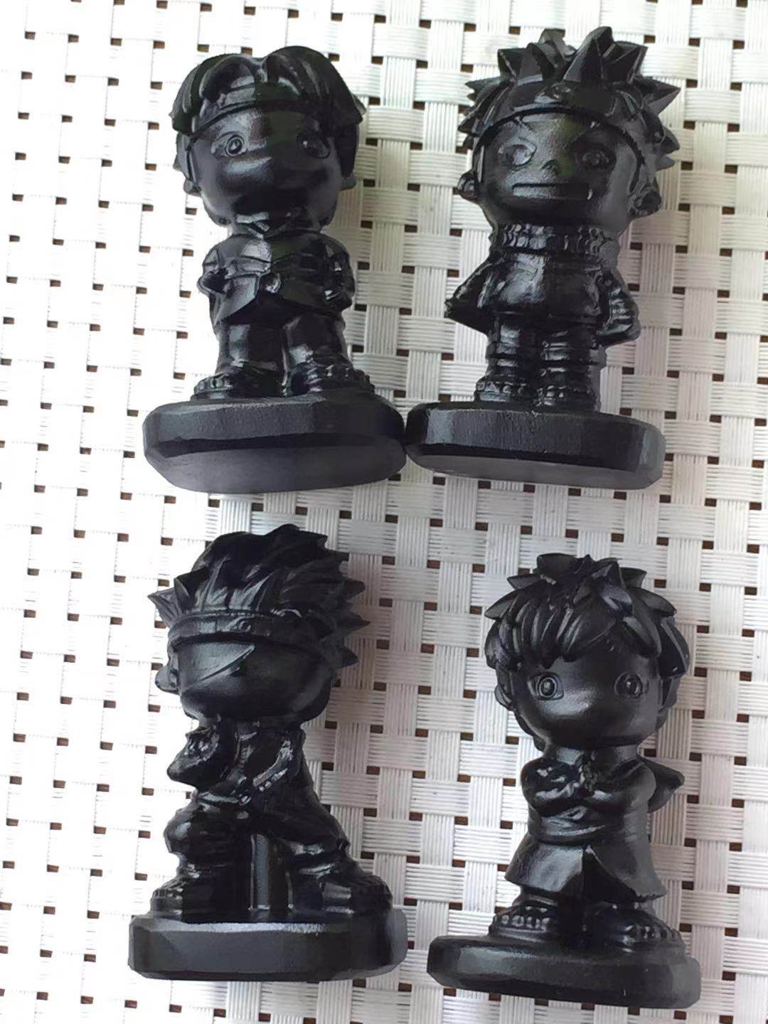 精品黑曜石原石雕刻火影忍者佐罗名人卡卡西我爱罗少女心diy装饰