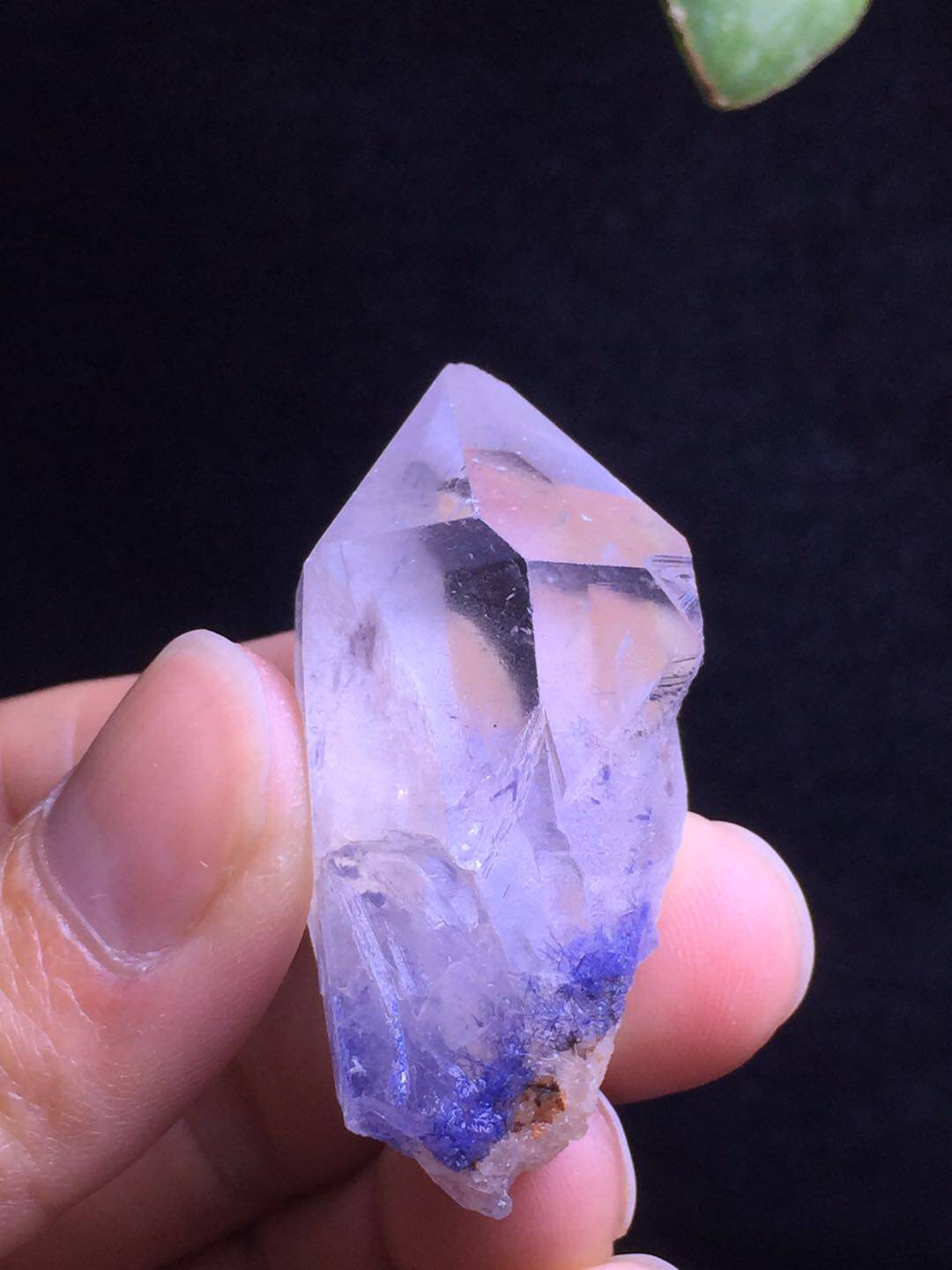 天然蓝发晶原石巴西蓝线石矿标小把件裸石吊坠戒面颜色鲜艳发丝匀