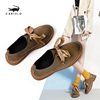 leather shoes solar system jk Korean Edition Versatile Soft leather England College wind suit Flat bottom Single shoes