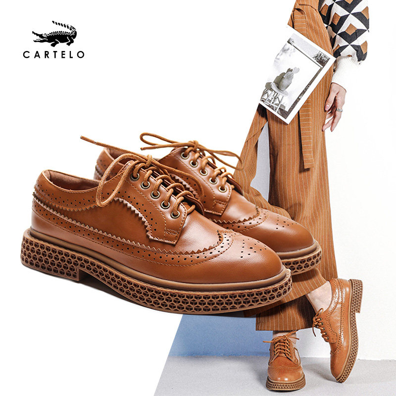 鳄鱼秋季布洛克女学院风复古欧美平底系带英伦风2019新款小皮鞋|ruв категории Женская обувь, низкий чистка - от Buy2taobao.com для оказания профессиональной услуги покупки агента Taobao