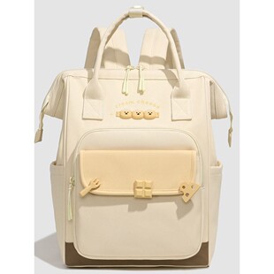 2025新款学院风大容量双肩包女学生高颜值小众轻便书包多功能背包