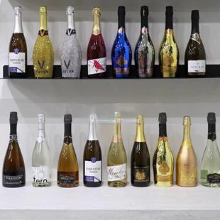 彷真酒瓶摆件香槟酒起泡酒果酒拍摄道具样品屋展示中心酒柜装饰样