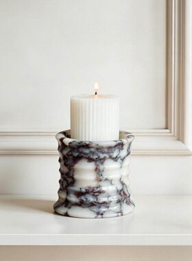 天然大理石欧式氛围感烛