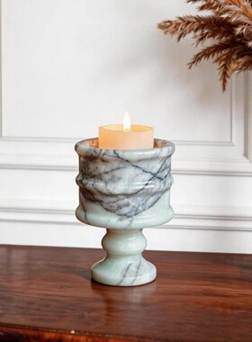 大理石香薰烛台创意家居