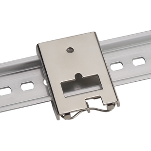 35mm导轨安装支架ABL2K02钢板镀镍不锈钢卡簧C45导轨卡扣固定板