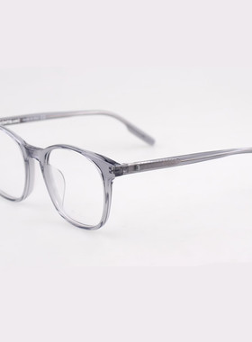 万家新款板材镜架男MB0153 六角白星复古超轻近视透灰色眼镜框女