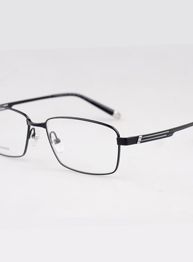 日系轻奢新款宽脸男士镜架 斯文商务超轻纯钛近视眼镜框架ZT27078