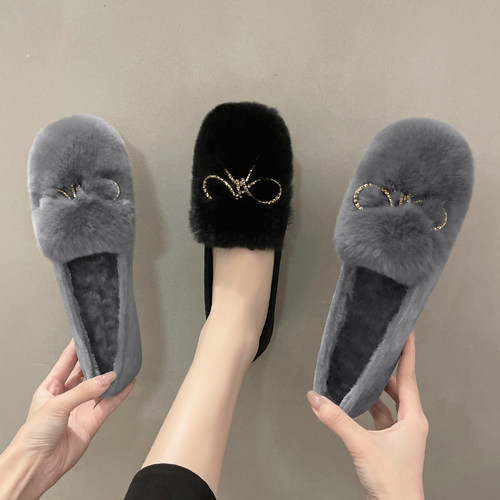 25年新款毛毛鞋女冬舒适保暖加绒